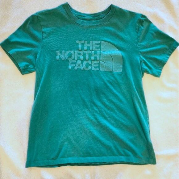 2 North Face Half Dome Tees T-Shirt bundle Blue Green Cotton Small - Picture 2 of 11